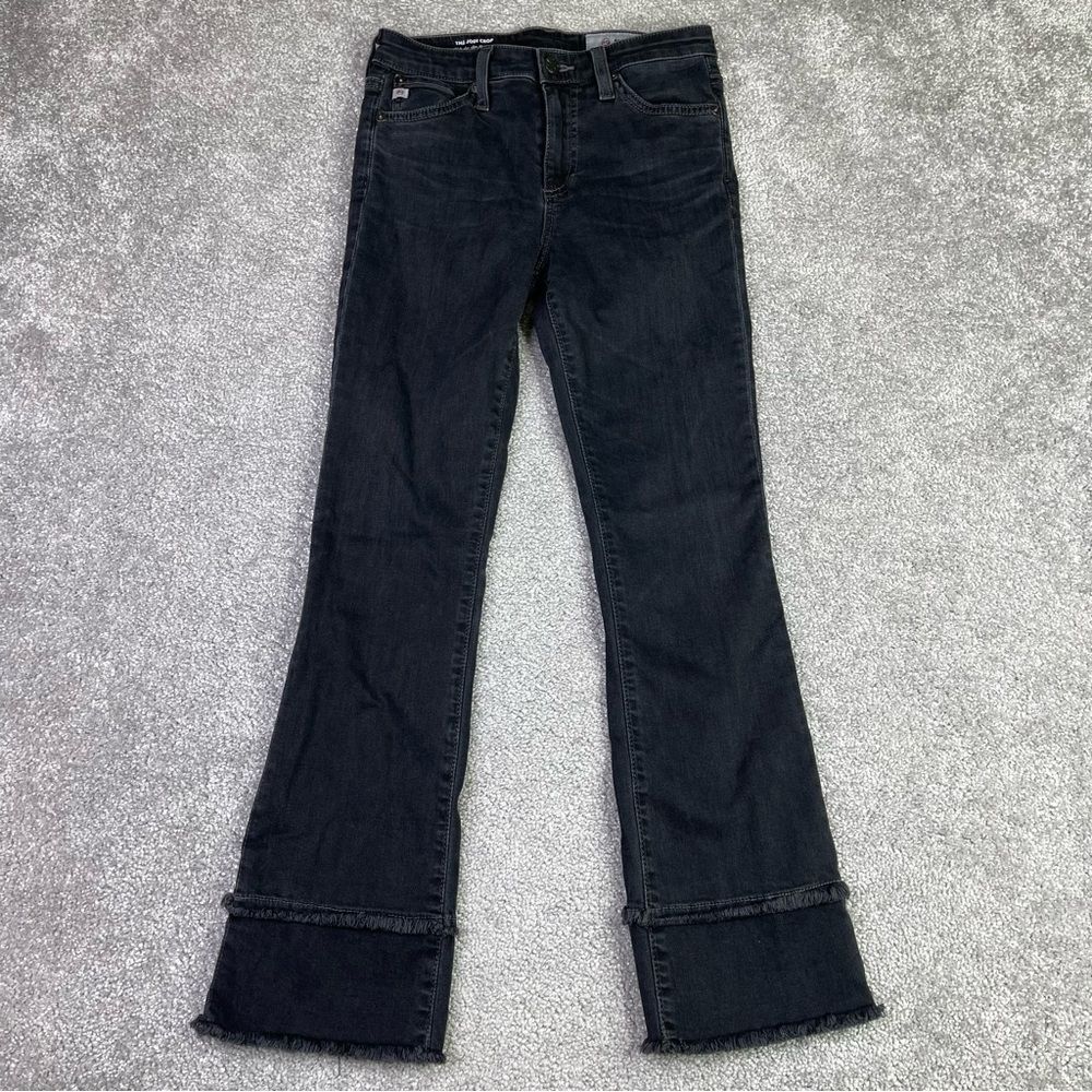 Ag Adriano Goldschmied Jodi Jeans Women’s 24 Black Crop Slim Flare High Rise